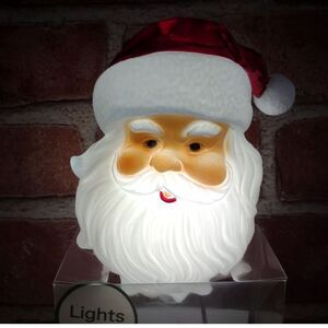 Santa Claus Lights Up Mini Christmas Tree Topper Light LED Glowing Decor Holiday